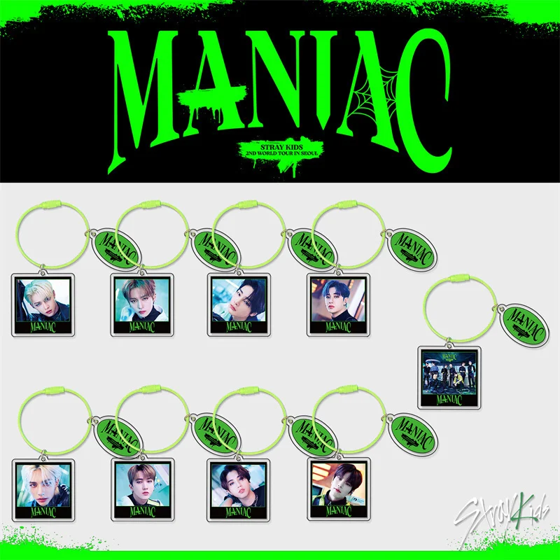 

Wholesale Kpop Stray Kids Keychain New Album MANIAC Key Chain Accessories Key Ring Cute Pendant Keyring Gifts Fans Collection