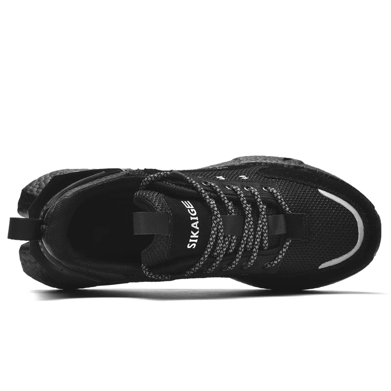 SALUDAS Fashion Men Sneakers Thick Bottom Casual Shoes Breathable Heightened Wear-resistant Outdoor Non-slip Trail Running Shoes