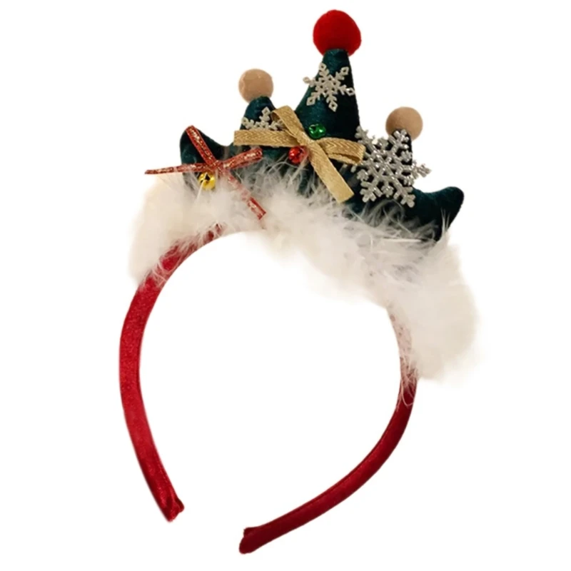 Рождественский обруч для волос Шляпа Санта-Клауса Костюм караоке Рождественская