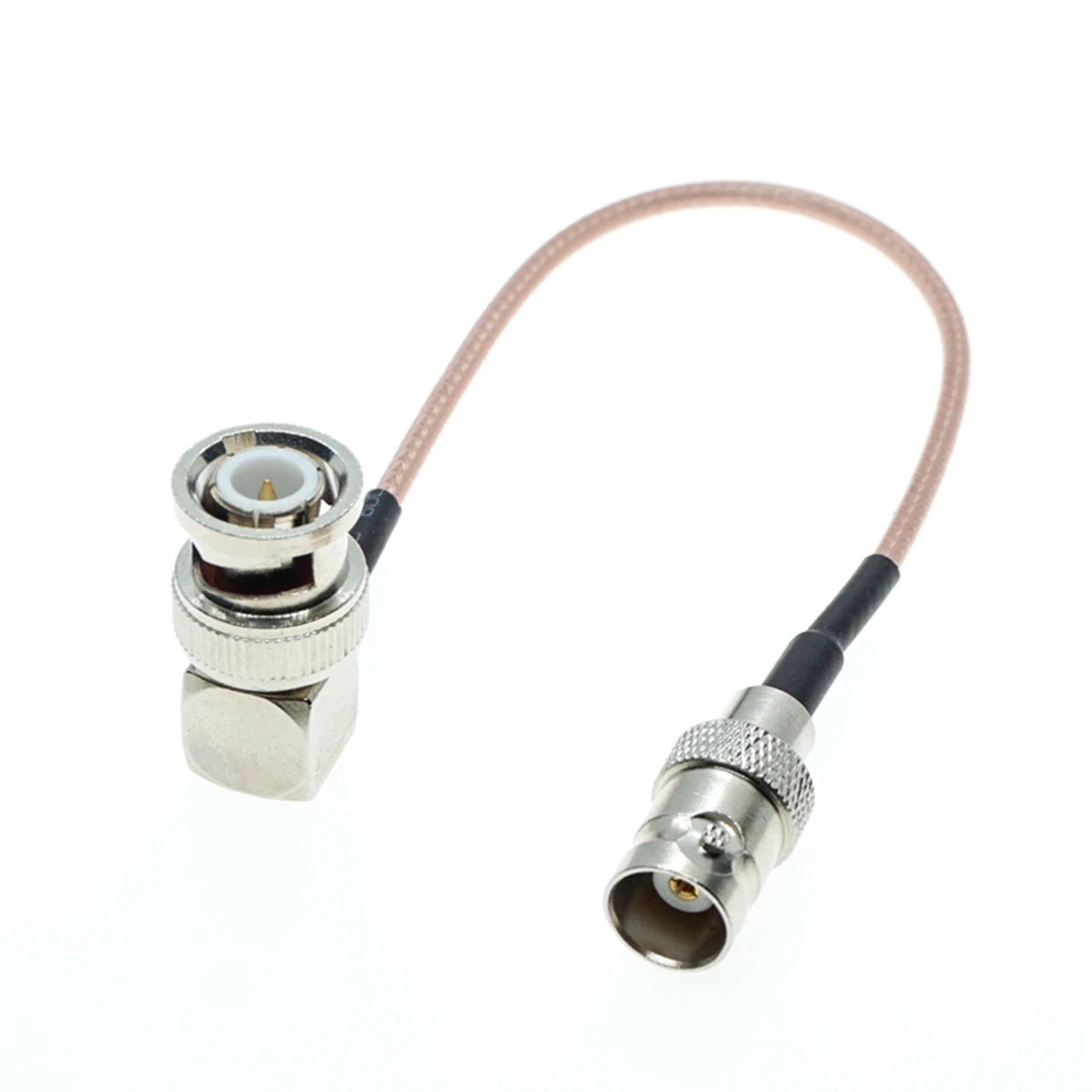 

RG316 BNC MALE Right Angle 90 degree to BNC FEMALE 50 Ohm Low Loss Jumper Coax Pigtail RF Cable