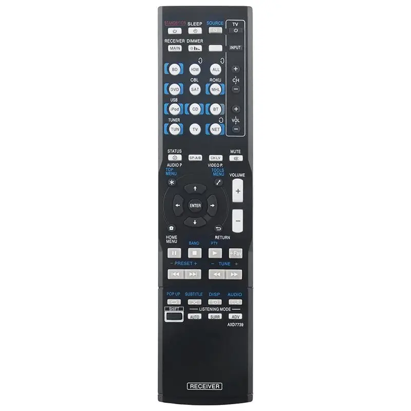 Фото AXD7739 Запасной пульт дистанционного управления для AV-ресивера Pioneer VSX-830-K VSX-45 VSX-830 VSX-90-A25R №1