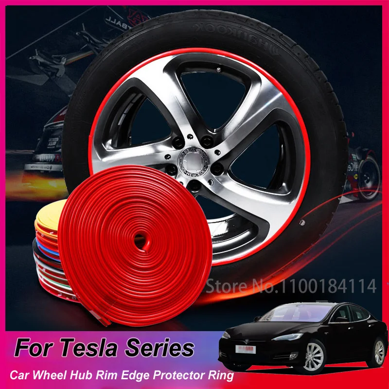 

8M Pro Car Wheel Rim Protector Roll New Styling IPA RimbladesTire Trim Vehicle Decoration Defcals For Tesla