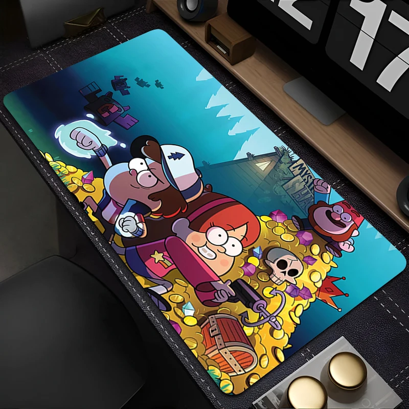 Фото Милый коврик для мыши, компьютерный коврик для клавиатуры G-gravity Falls, противоскользящий коврик из натурального каучука с героями мультфильмов, идеальный подарок для подруги и женщин №2