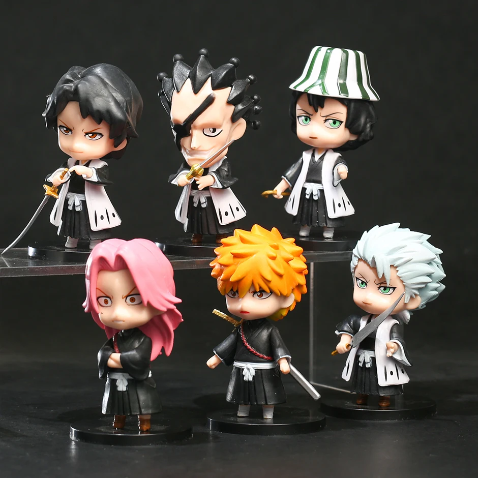 

Отбеливатель Kurosaki Ichigo Урахара Kisuke Hitsugaya Toushirou Kenpachi Zaraki фигурки модели кукол коллекционные декоративные фигурки 6 шт./комплект