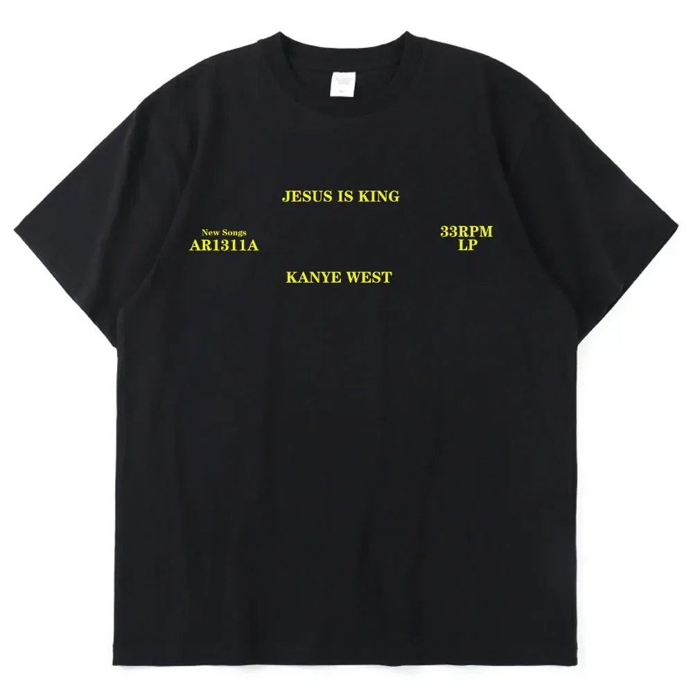 Футболка Kanye Иисус король высокое качество West винтажная хлопковая мужская