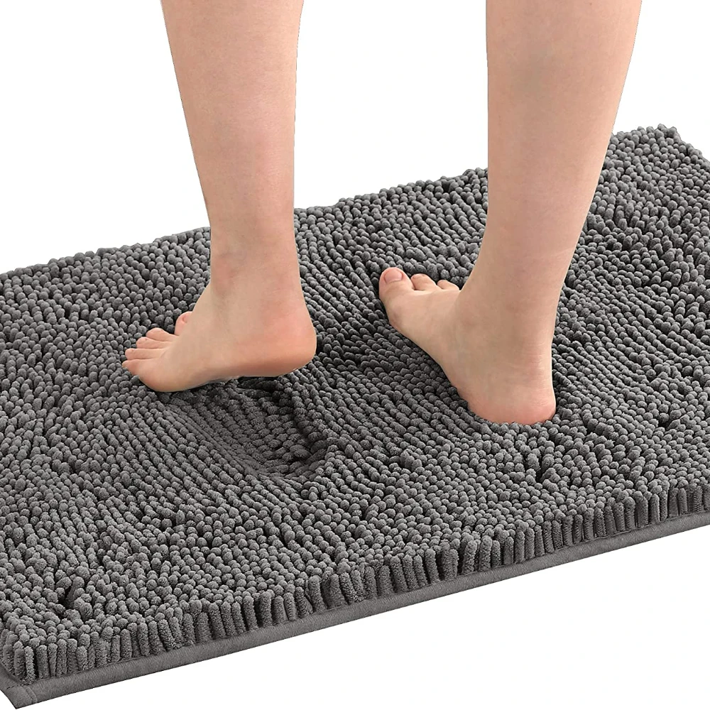 

Chenille Microfiber Bathroom Carpet Floor Mat Absorbent Non Slip Bath Mat Kitchen Carpet Rugs Bedroom Carpet Bath Mat Toilet Rug