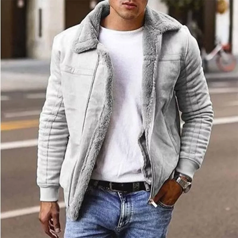 Fleece Sweater Coat Winter Thick Solid Wool Cardigan Warm Knitted Sweater Jackets Casual Male Clothing Plus Size 4XL 3XL