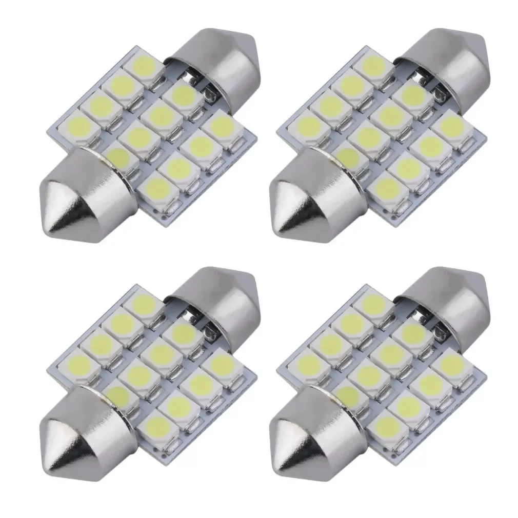 

12SMD 3528 Car Auto Map Dome Interior Lights Bulb 31mm Festoon Lamp For Car Interior License Plate
