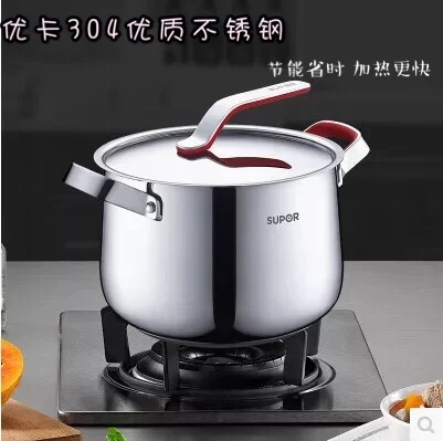 

High Quality 304 Stainless Steel Thickened Soup Pot Stew Pot Household Pot St20R6 22R6 Instant Noodle Pot