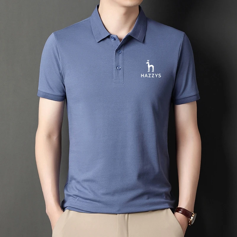 

Top Grade Antimicrobial Fabric Cotton Brand Summer Designer Polo Shirt Hazzys Short Sleeve Casual Tops Fashions Mens Clothing