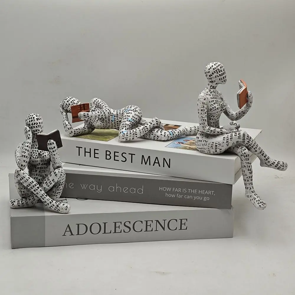 3 шт./компл. украшение для стола аксессуары фигурка чтения из смолы креативный