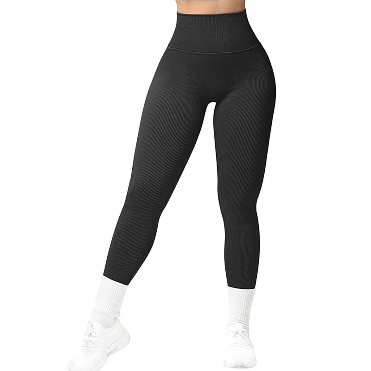 Seamless Knit Thread Peach Buttocks V Waist Yoga Pants High Elastic Sports Running Fitness Pants Seamless Leggings Shark Gym