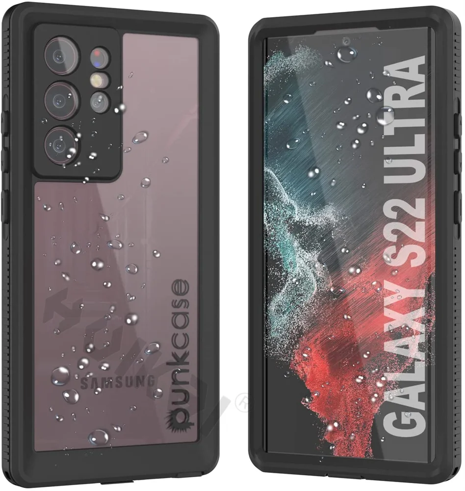 HUIKAI IP68 Shellbox Waterproof Case For Samsung A53 A52 A72 S22 S21 Plus Note 20 Ultra Metal Swimming Phone Luxury Cover Funda
