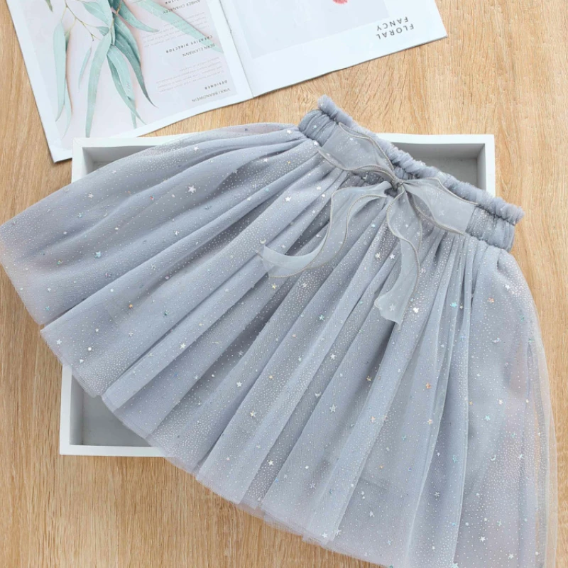 

Fashion Tutu Mesh Skirt Cute Toddler Girls Jupe Kids Clothes Sequin Print School Princess Birthday Pink Party Skirt 4 5 6 7 8