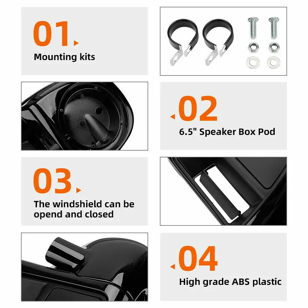 Нижний вентилируемый обтекатель KEMIMOTO 6 5 &quot подставка для динамика Touring Glide 2014-2020