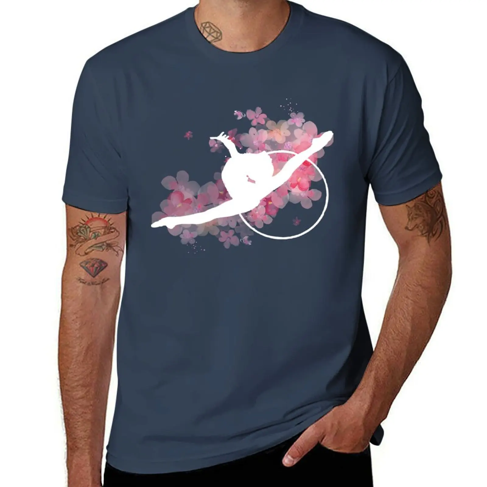 Белая футболка для художественной гимнастики Leap с обручем подарки парня аниме