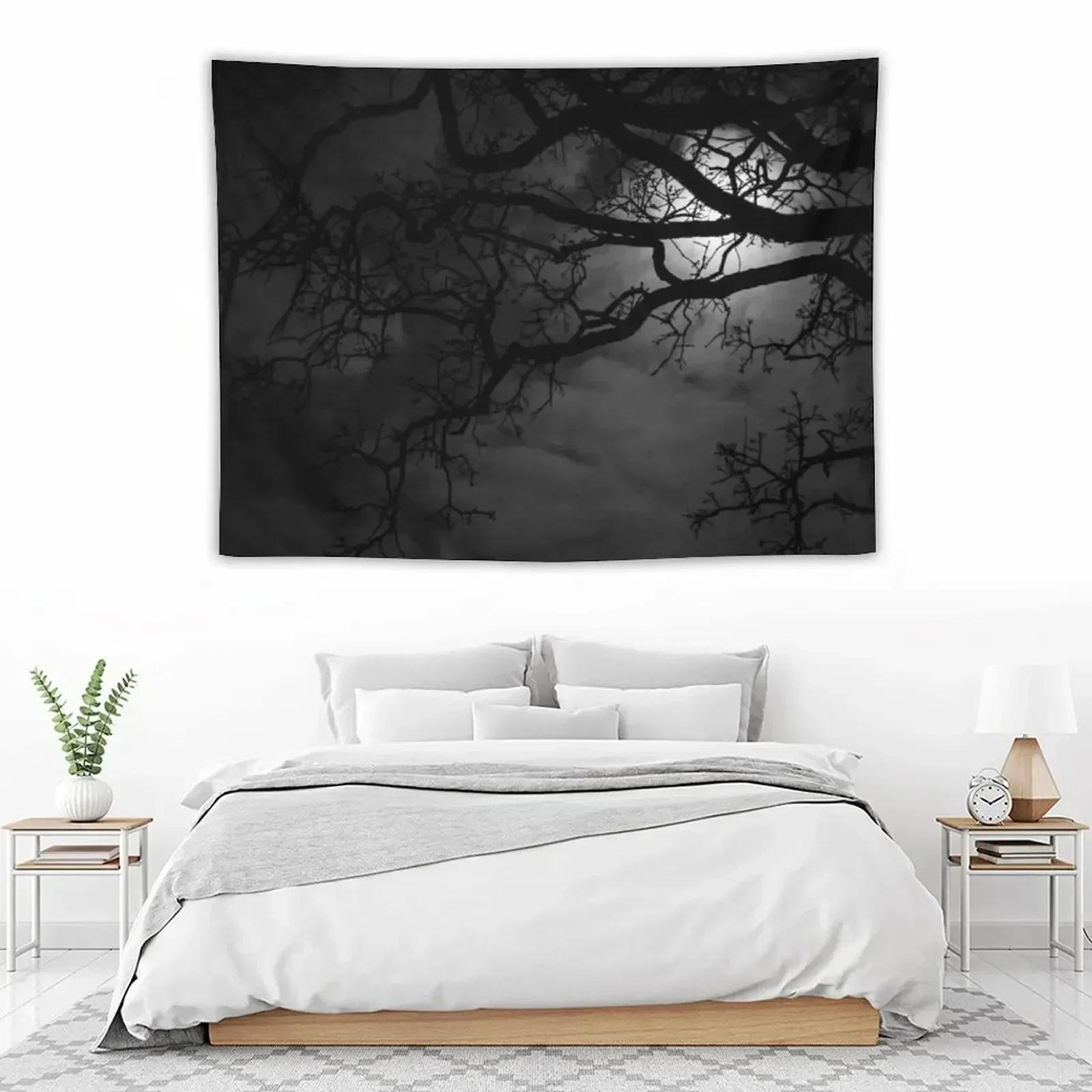 Гобелен с луной и дубовыми деревьями D Lawson Photography