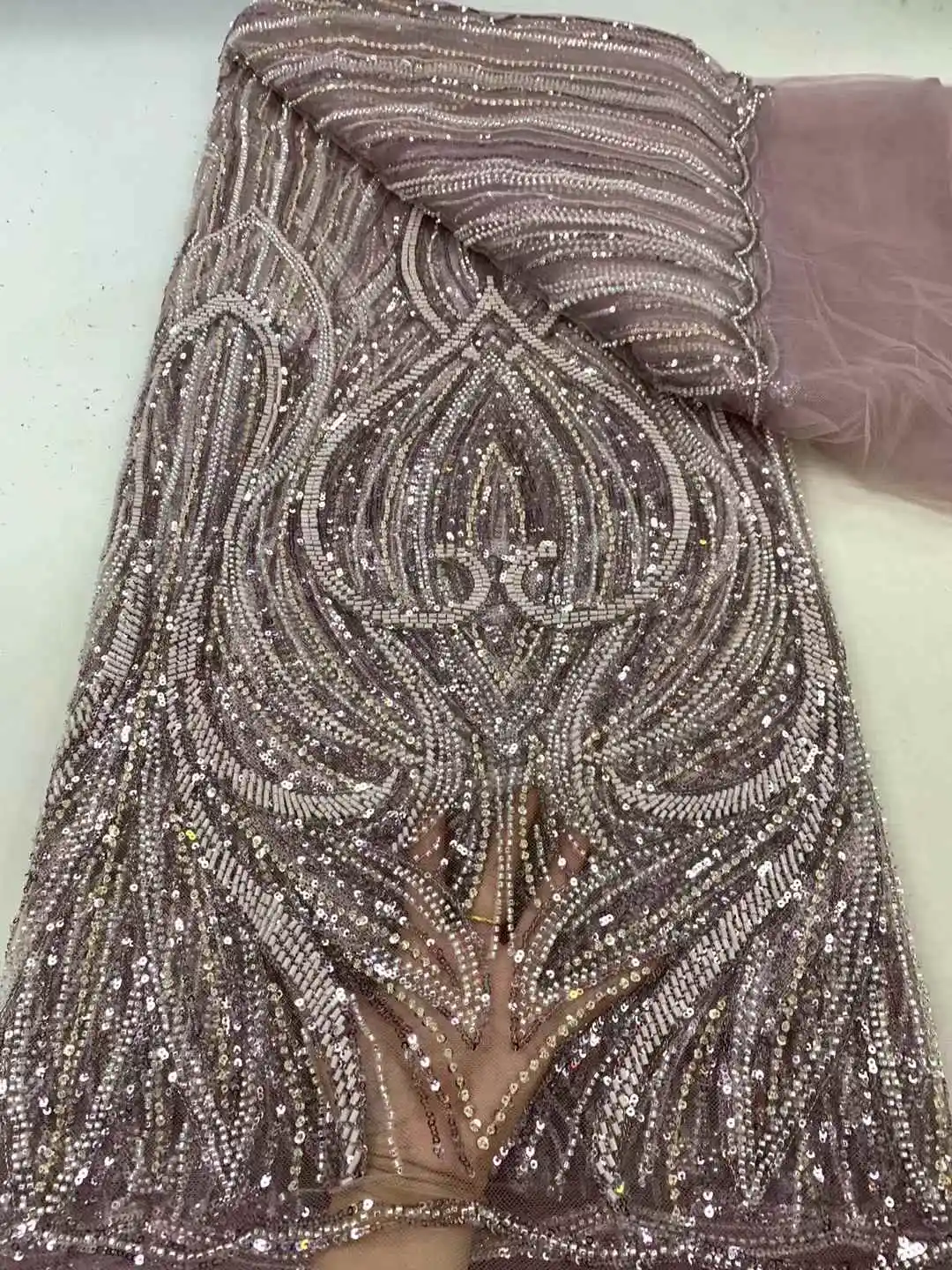 Новейшая африканская кружевная ткань с бисером белая вышивка французская сетка