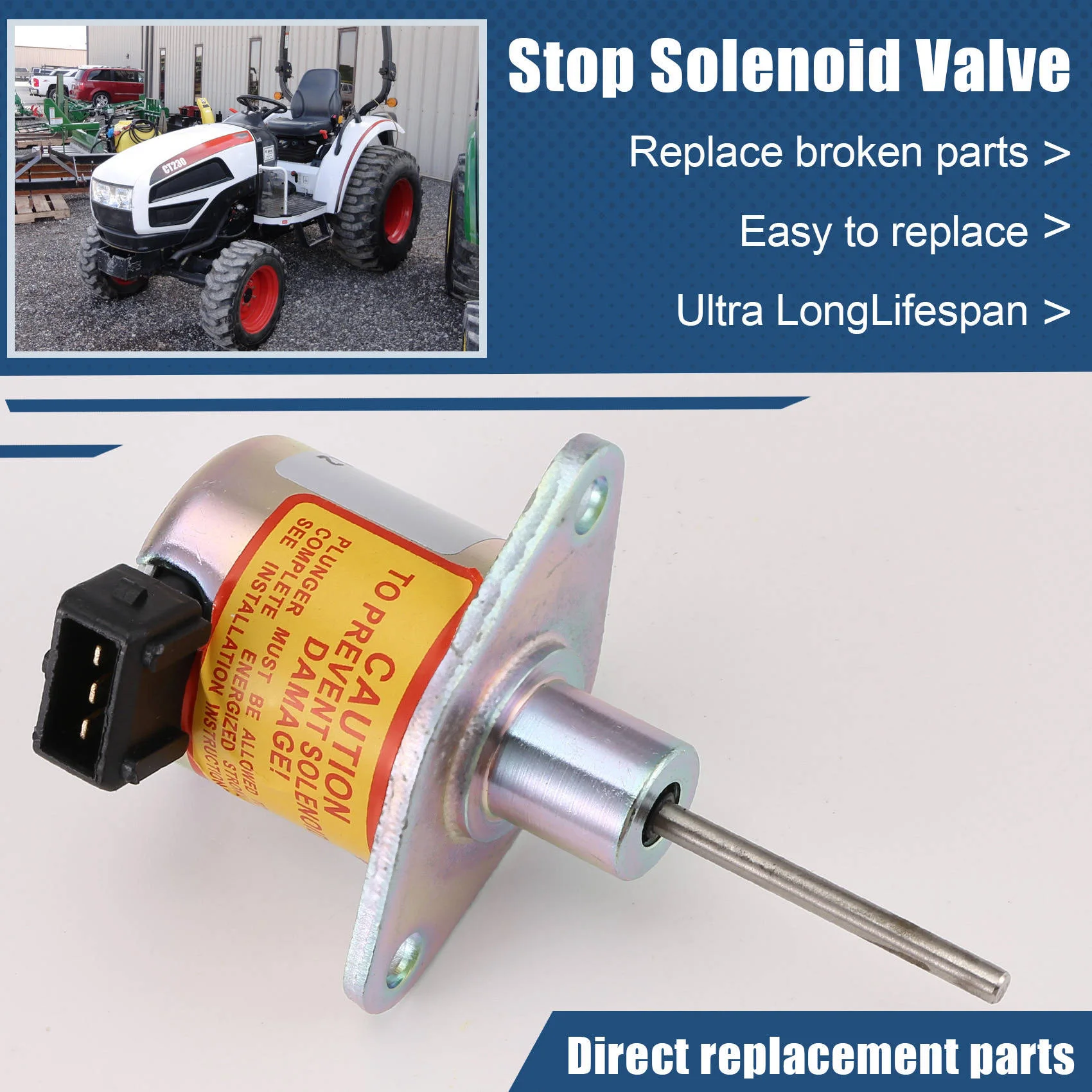 Соленоид остановки тракторов 7002157 6697653 Компактный трактор для Bobcat CT122 CT230 CT235 CT440
