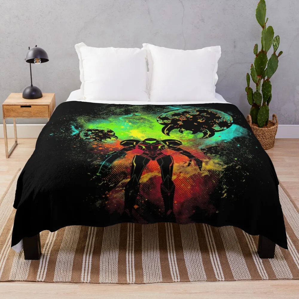 

Bounty Hunter of Space Throw Blanket vintage blanket quilt blanket Boys Gift Soft Coral Fleece Blanket Throw on Bed Sofa
