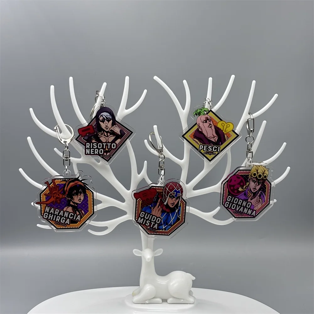 Аниме jojo 6 см акриловый брелок модель косплей очаровательные персонажи украшение