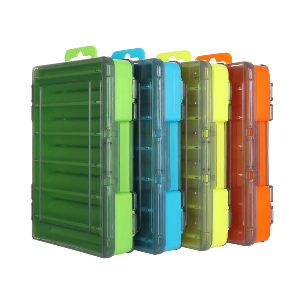 Fishing Box 12 Compartments Fishing Accessories Lure Hook Boxes Storage Double Sided High Strength Fishing Tackle Box