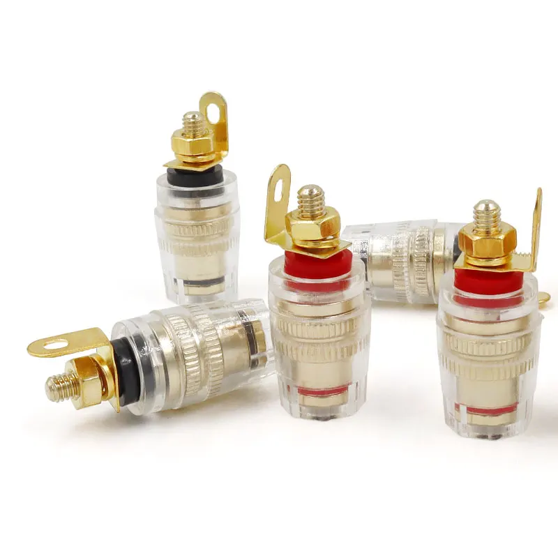 

8pcs/set Speaker Terminal Binding Post 4mm Banana Plug Socket Low Frequency Amplifier Connector for Loudspeakers