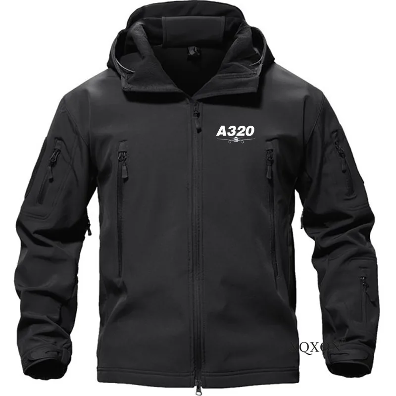 

Autumn Winter A320 Man Outdoor Military Zipper Hooded Pilot Jackets for Men Clothes Aviator SoftShell Tactical Jackets Coat New