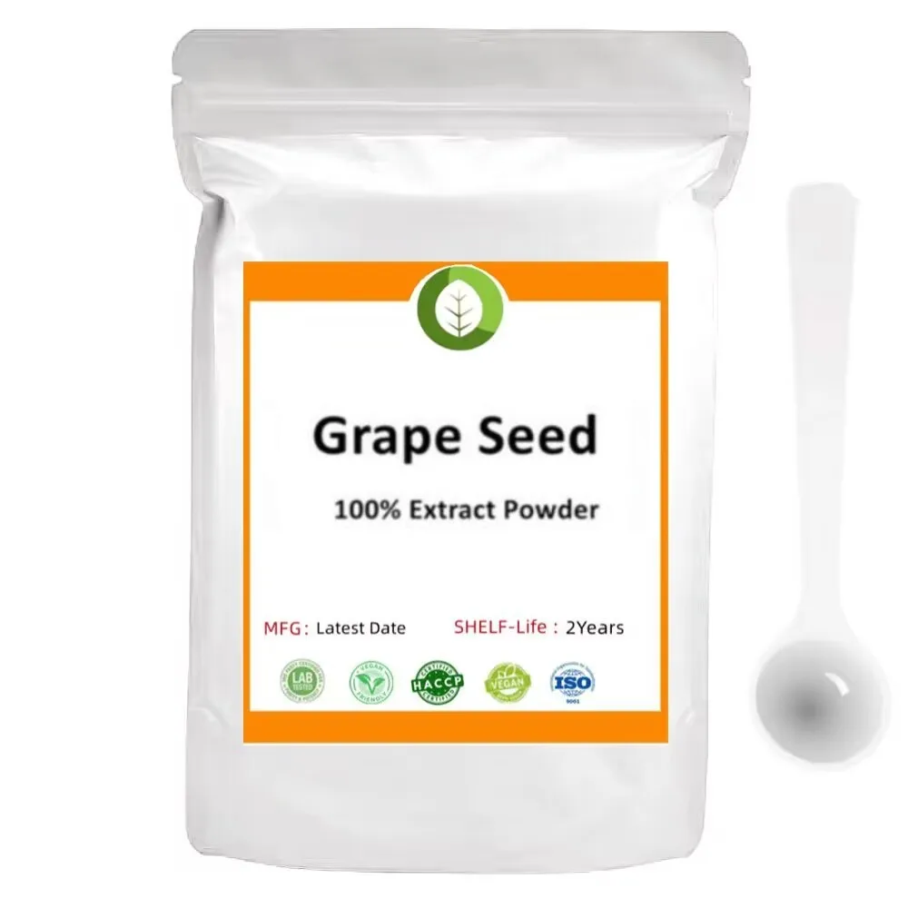 

50-1000g Pure Grape Seed Extract Powder Proanthocyanidins with resveratrol / Grape Pip / proanthocyanidins / whitening spot