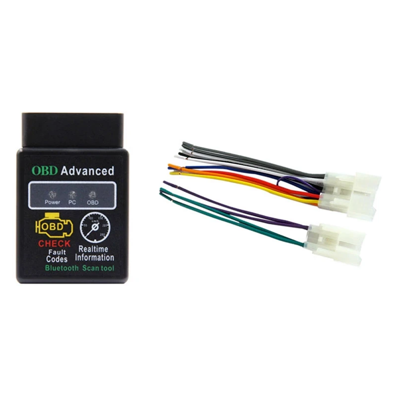 

Фонарь V1.5 Hh Elm327 Bluetooth 2,0 Obd2, сканер 327 с проводным жгутом Ta02B