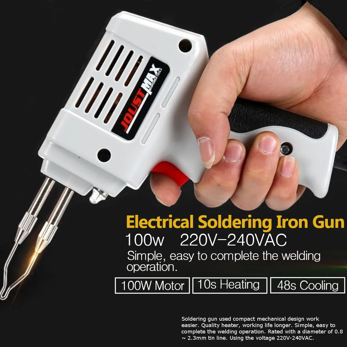 

220V 100W Electric Soldering Iron Hand-Held Internal Heating Automatically Send Tin Gun Welding Repair Tools EU Plug