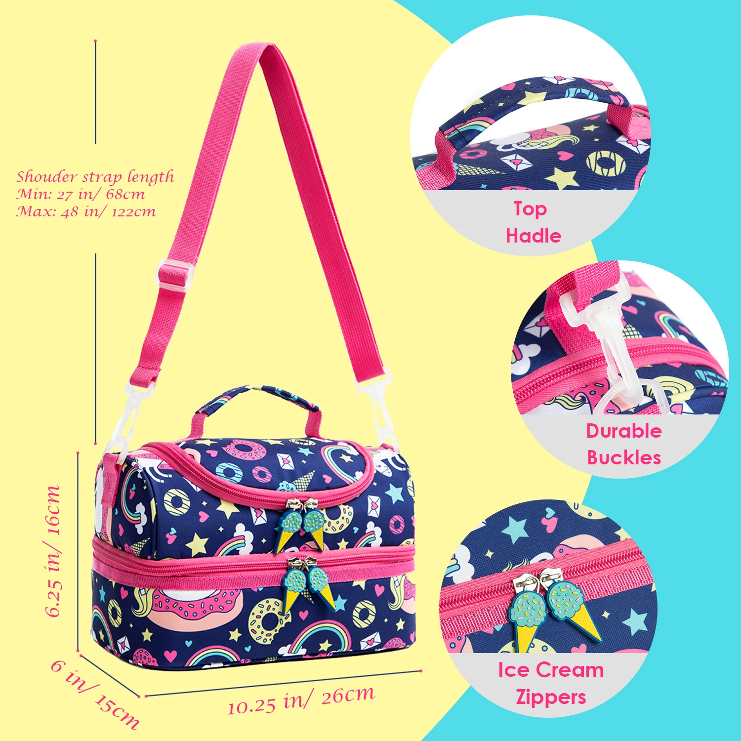 Сумка-тоут женская с изоляцией охладитель еды для детей работы школы пикника