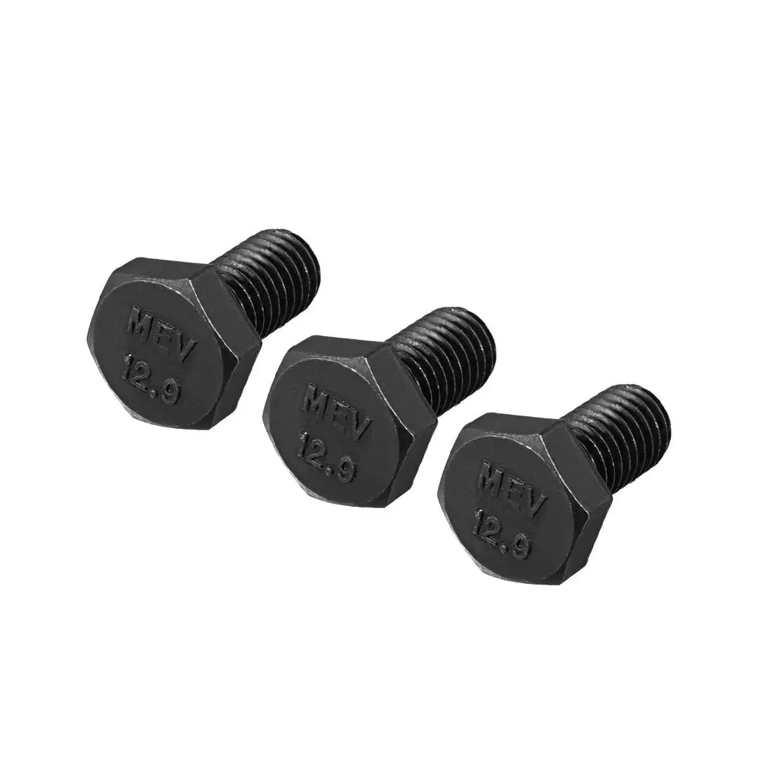 

M10x35mm Hex Head Left Hand Screw Bolts Fastener Carbon Steel Black 2pcs