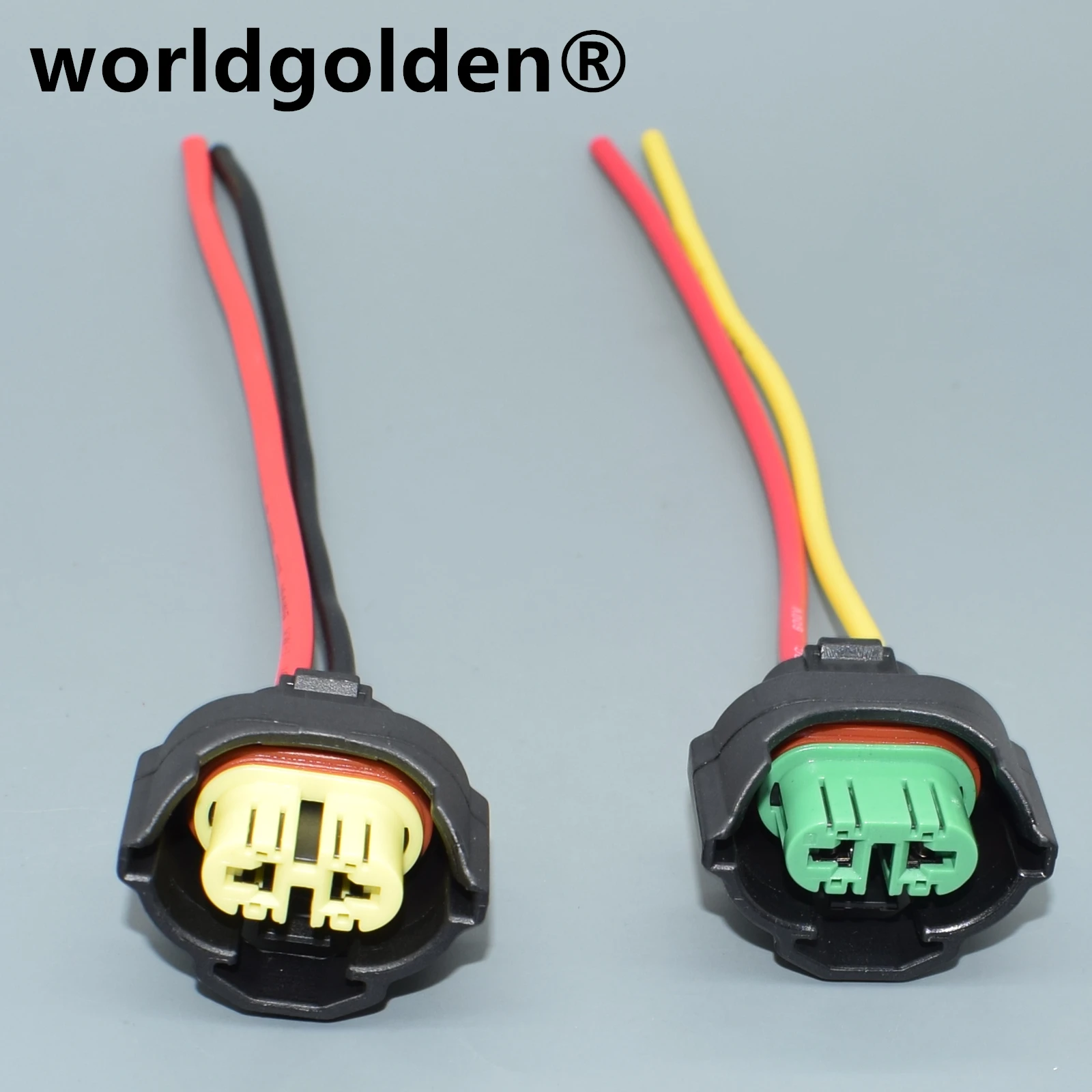 Worldgolden 2 Pin Auto Waterproof Wire Connector Car Fog Lamps Socket H11 H9 M6 Female Plug For Toyota Mazda 6189-0935