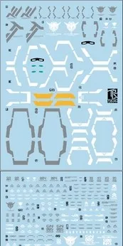 Новинка! Водные декали TRANSAMSPHERE для моделей MG GN-005 Virtue, GN-004 Nadleeh. Водные наклейки для DIY-аксессуаров и игрушек. (art.: 3920db000e438) - 3920db000e438