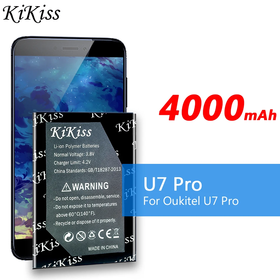 

Аккумулятор KiKiss 4000 мАч U7 PRO для телефона Oukitel U7 Pro U7Pro, сменные резервные батареи для Oukitel U 7 Pro