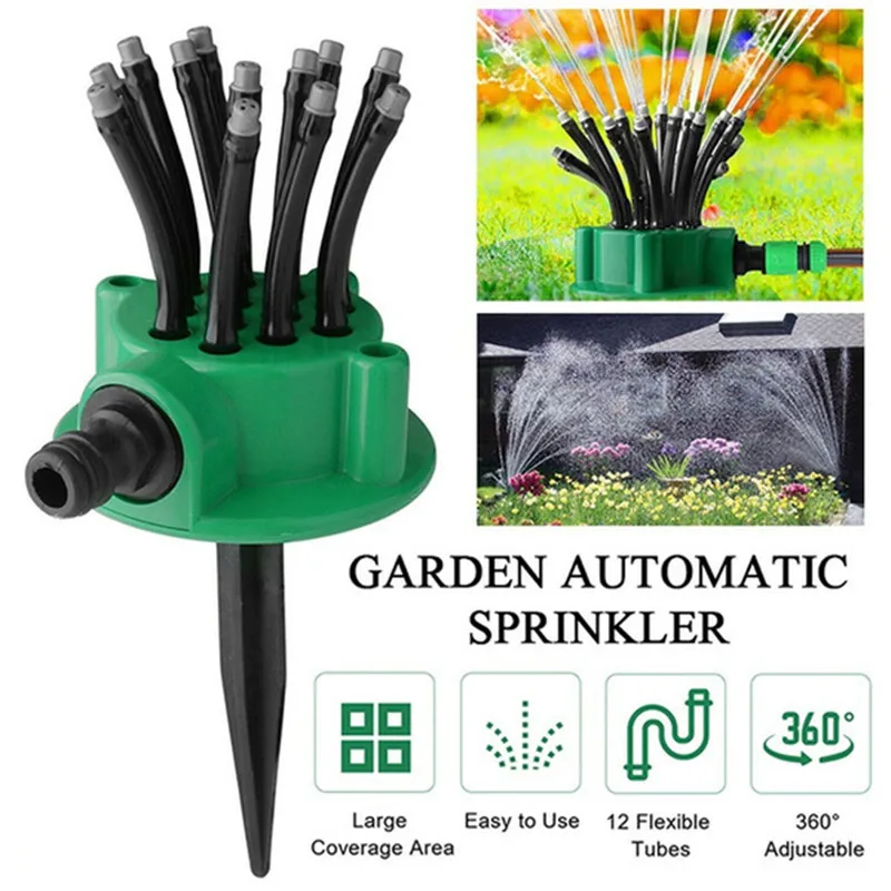 

360 Degree Rotating Automatic Garden Lawn Sprinklers Water System Quick Coupling Yard Lawn Nozzle Garden Irrigation Supplies