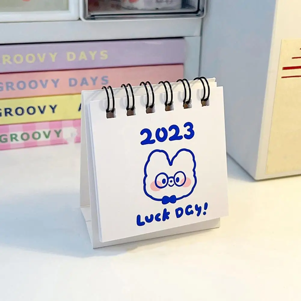 

Календарь для стола 2023, декоративные Мультяшные двойные катушки, 2023 креативный Ежемесячный план, календарь для дома