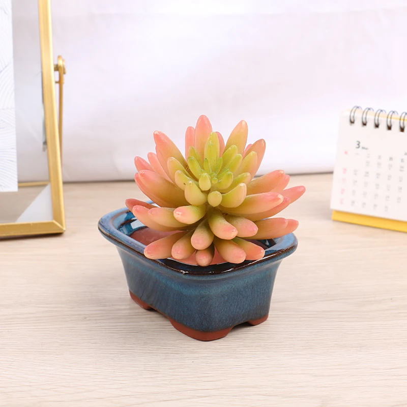 Цветочный горшок для бонсай в китайском стиле с вентиляцией и фиолетовыми