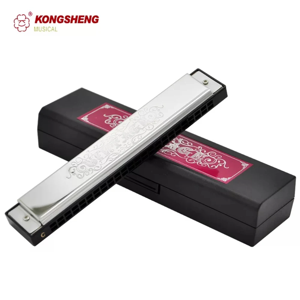 

KONGSHENG винтажная Гармоника тремоло с 24 отверстиями, гармоника KongSheng тремоло, Арпа для обучения ротовой области, Ключ C, музыкальные инструмент...