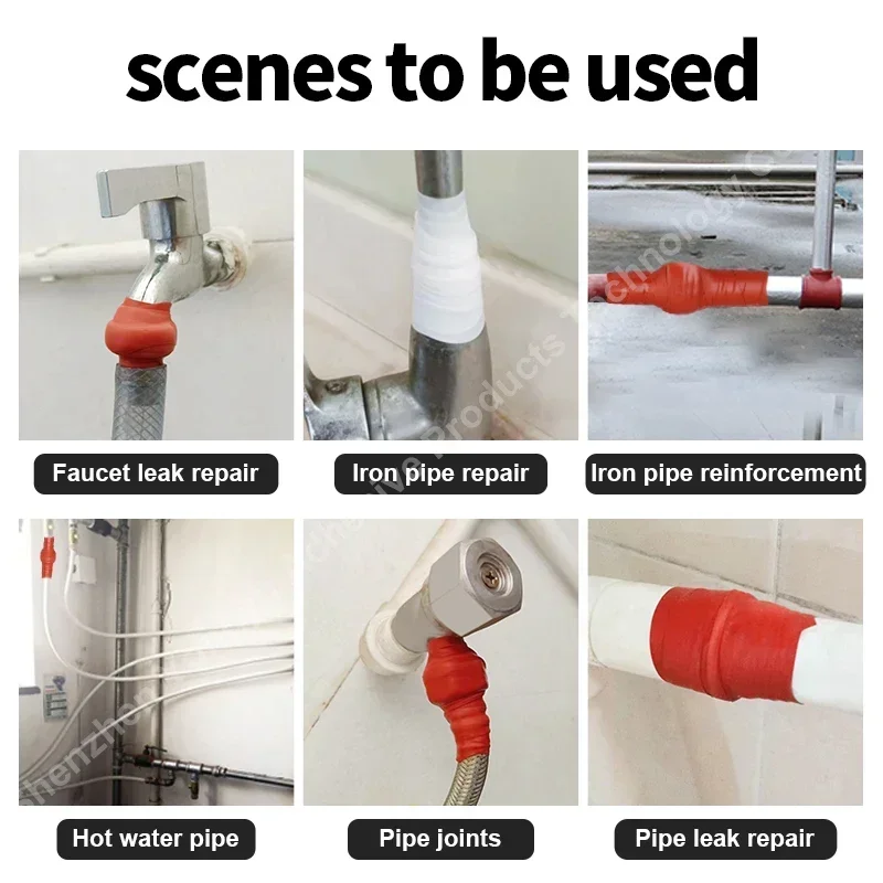 Водонепроницаемая ремонтная лента без остановки ремонта водопроводных труб ПВХ