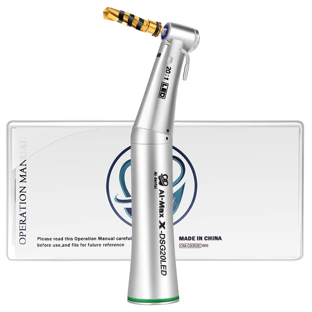 

Dental equipment 20:1 implant contra angle reduction low speed handpiece LED self generated medical instruments