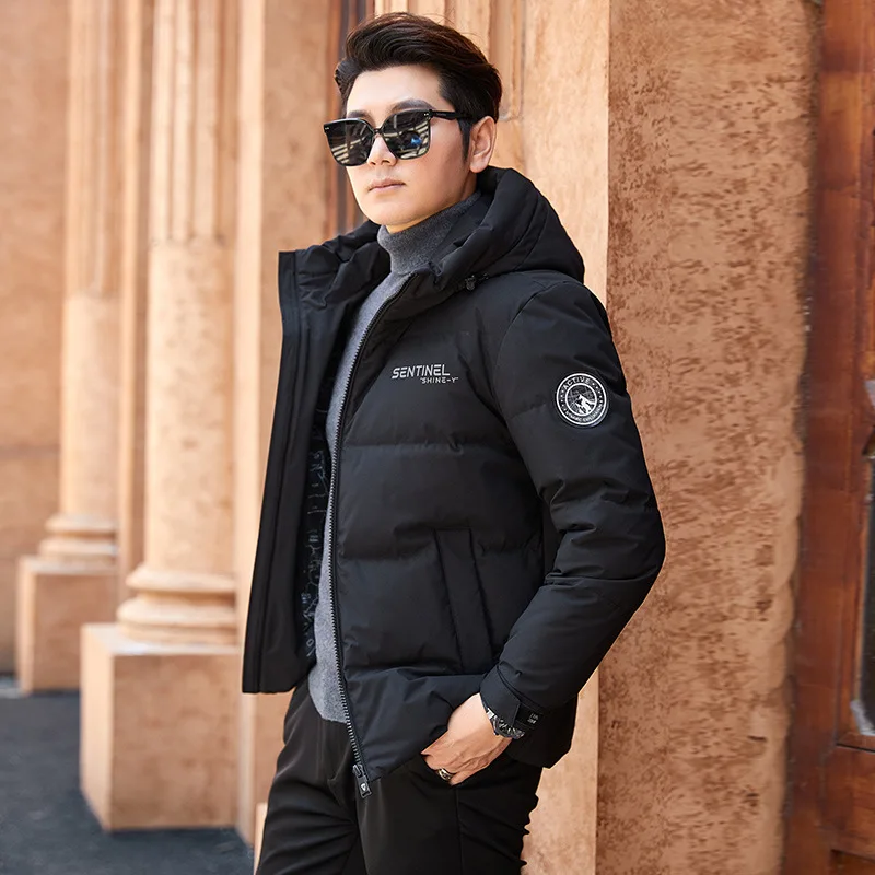 Men's Clothing White Duck Down Jacket Warm Hooded Thick Puffer Coat Male Casual High Quality Overcoat Thermal Winter Parka Men