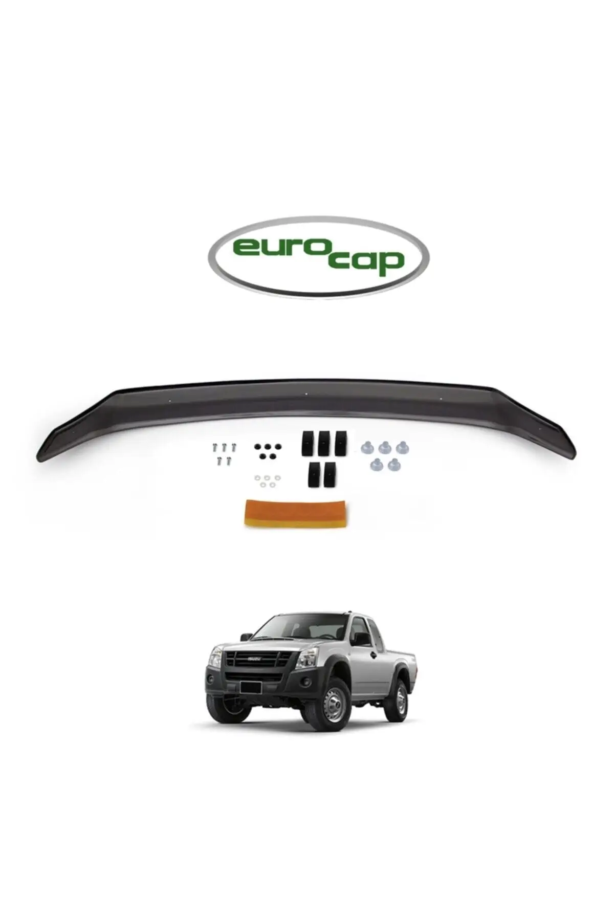 

Isuzu D-max Front Hood Protection Spoiler 3mm Acrylic (abs) Glossy Black Deflector 2006-2012