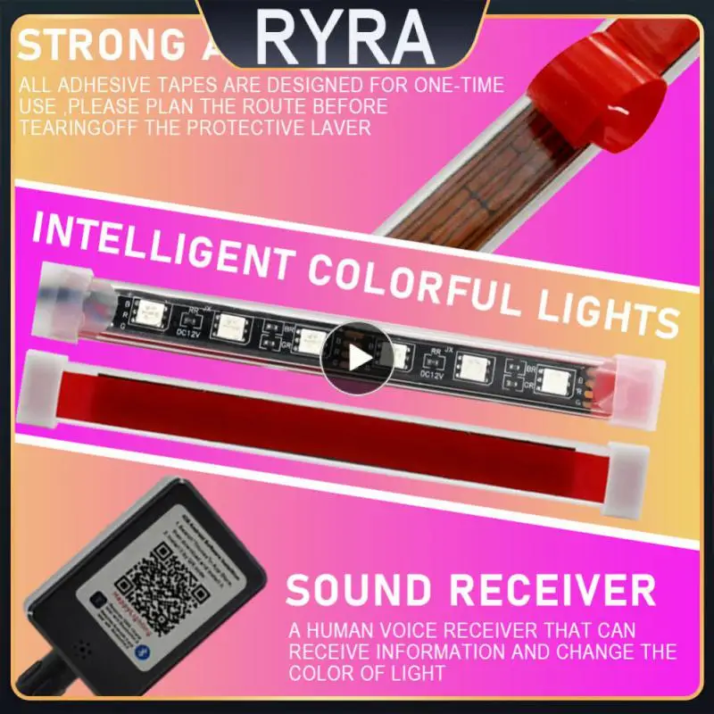 

Atmosphere Light Multicolor Multifunctional Motorcycle Led Lights Kits Rgb Smart Neon Remote Control Waterproof Car Accessories