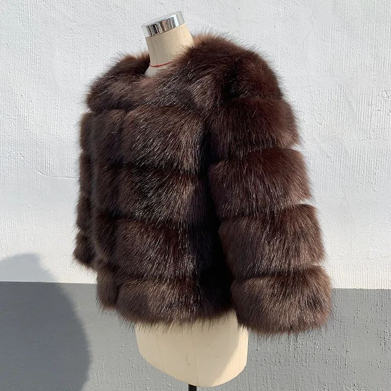 Женская шуба из искусственного меха FANPUGUIZHEN