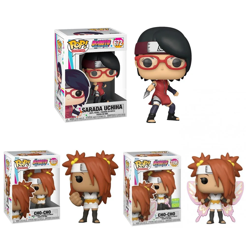Funko Pop Animation Narutos Cho-Cho # 1037 1159 Сарада Учиха 672 Виниловые фигурки игрушки куклы