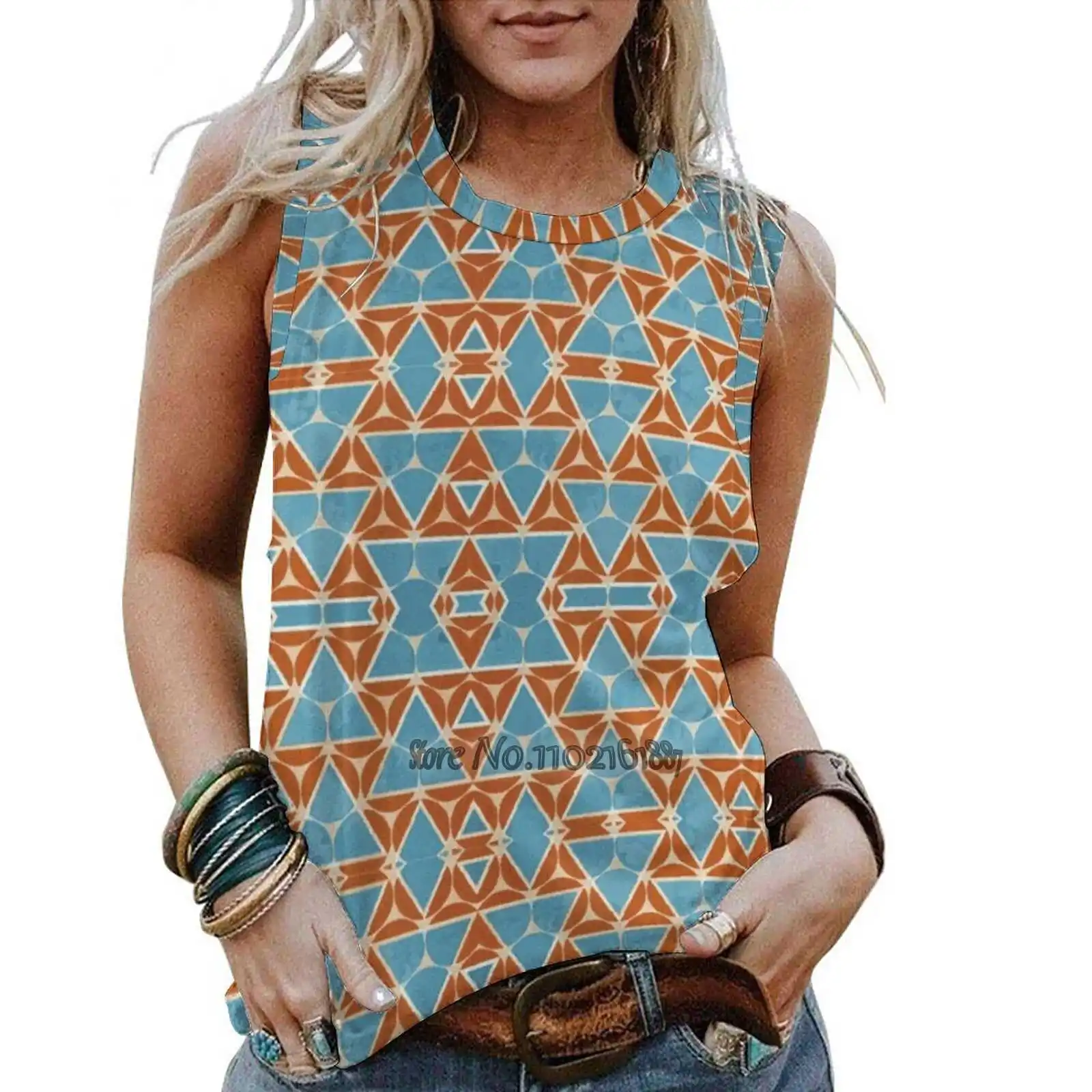 

Женская майка Varvara Stepanova 1, модная свободная повседневная майка, сексуальная майка для девочек, футболка, Россия, авангард, текстурный узор