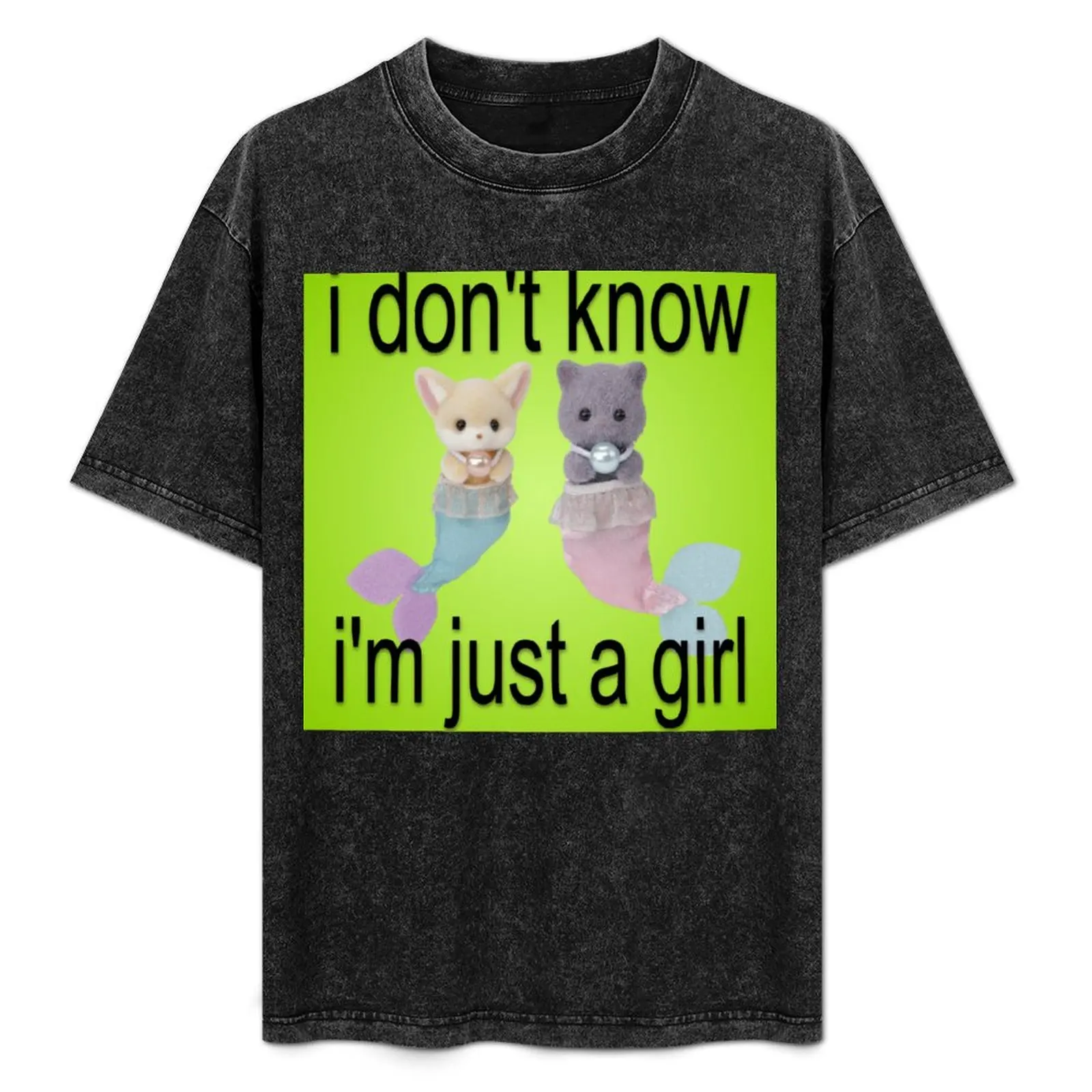 Девушка такая конфиденцирующая футболка с русалкой для девочек винтажная