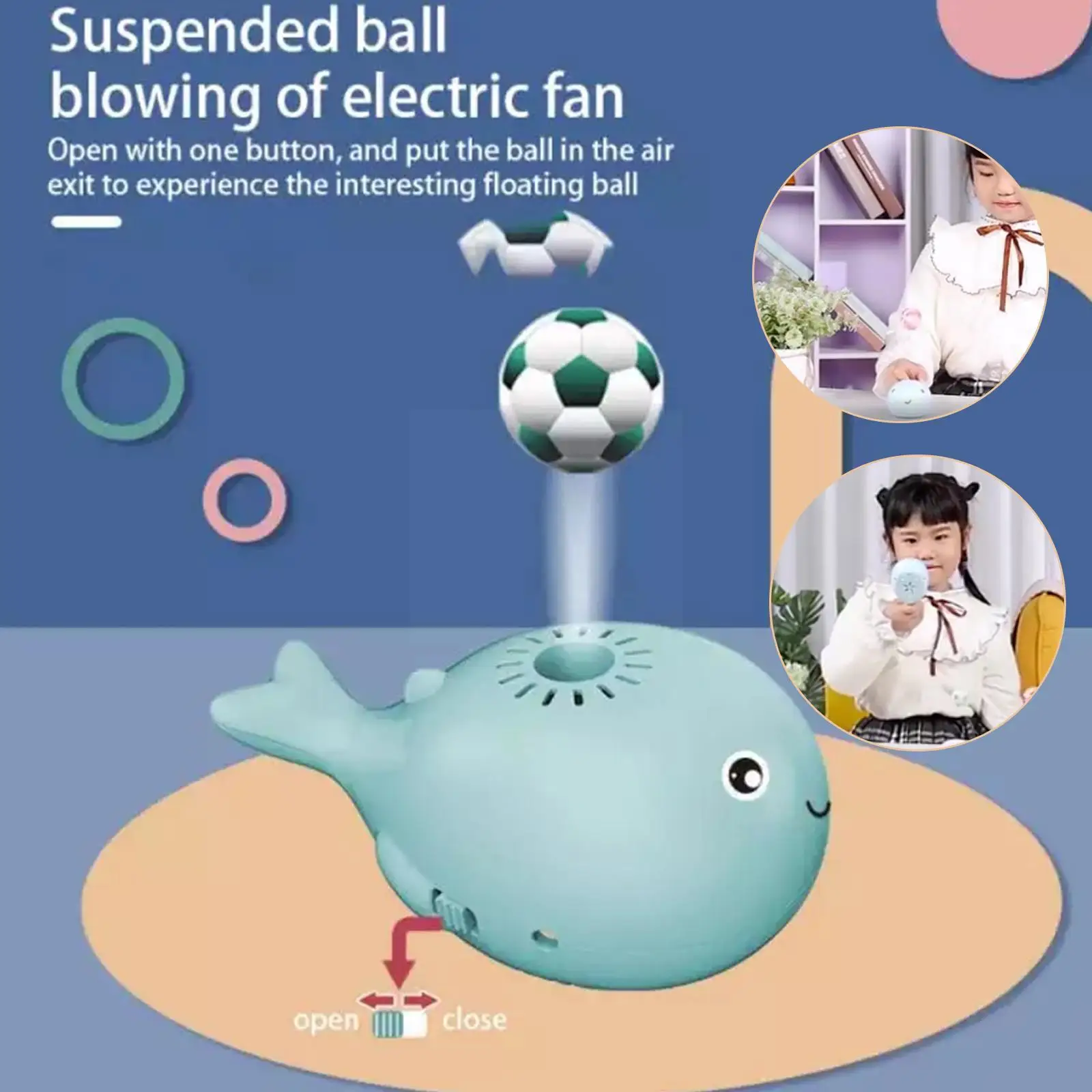 

Cute Whale Floating Ball Usb Electric Blowing Funny Magical Accompany Toy Interesting Bath Toy For Baby Kids Gift V0f6